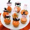 24-Pack “Spooky One” Halloween Cupcake Toppers – Pink & Black Glitter Bats, Pumpkins, Spiders & Witch Hats for Baby Showers, Girls’ 1st Birthdays & Halloween Party Decorations